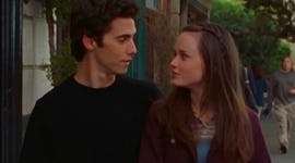 Rory Gilmore (Alexis Bledel) and Jess Mariano (Milo Ventimiglia) in a scene from 'Gilmore Girls.'
