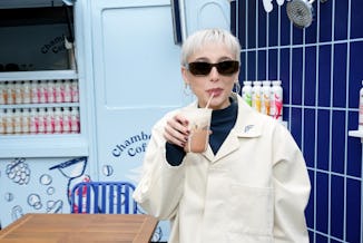 I tried Emma Chamberlain's Dove x Chamberlain Coffee Oat Milk and Berry Brulee latte. 