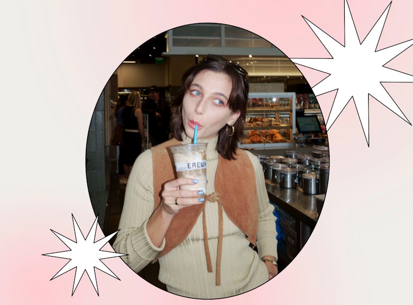 I tried Emma Chamberlain's coffee Erewhon smoothie.