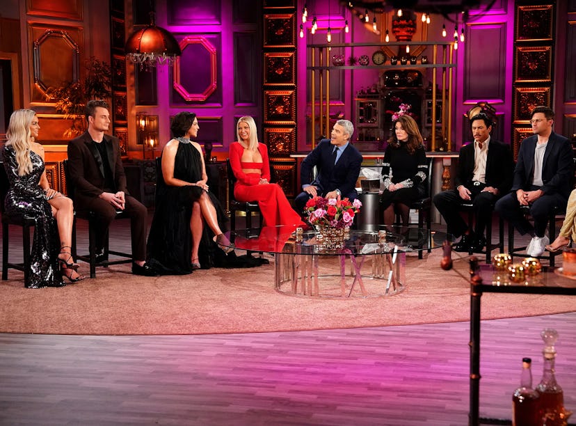 VANDERPUMP RULES -- "Reunion" -- Pictured: (l-r) Lala Kent, James Kennedy, Katie Maloney, Ariana Mad...