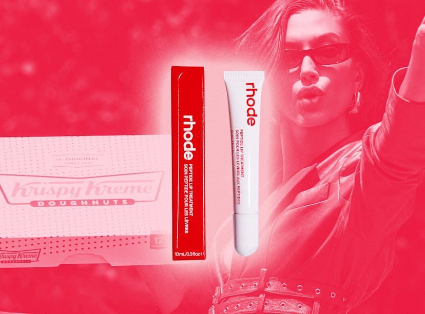 An editor tries the rhode strawberry glaze peptide lip treatment flavor to see how long lasting and ...