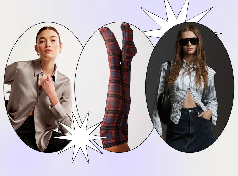 Three overlapping circles featuring women in different outfits: one in a business shirt, one showcas...