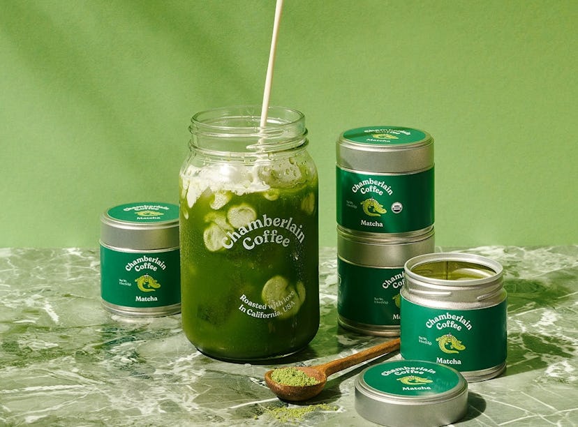 The latest product in Emma Chamberlain's coffee brand, Chamberlain Coffee, is a new matcha green tea...
