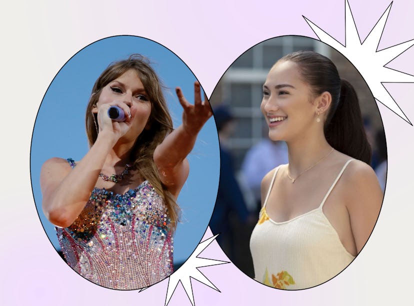 Taylor Swift & Lola Tung had a moment at the 'Eras Tour'.