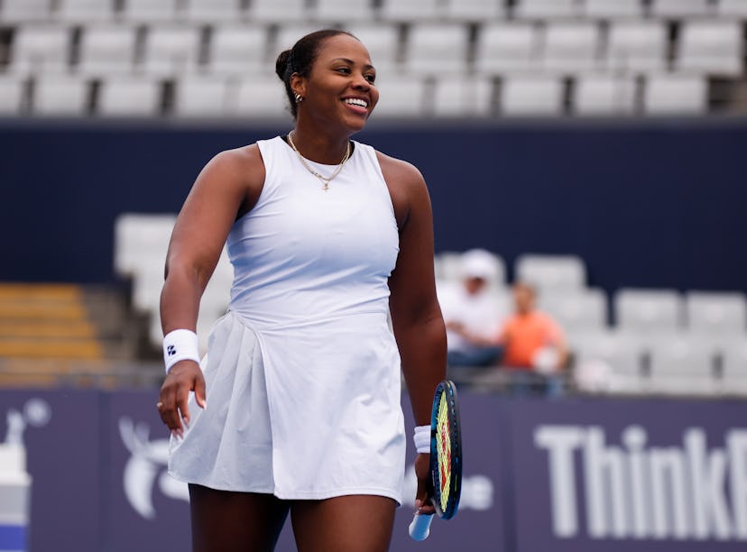 Taylor Townsend of United States in action in the Women's Doubles Round on day seven of 2024 China O...