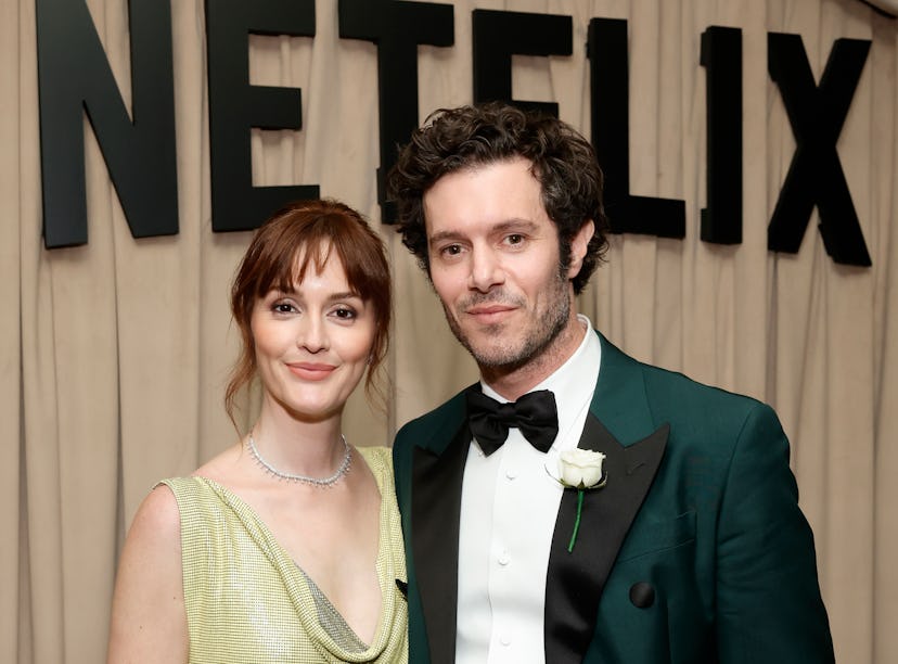 Leighton Meester and Adam Brody at the Golden Globes