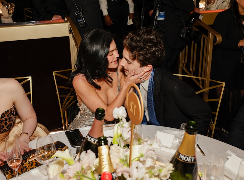 Timothée Chalamet and Kylie Jenner at the Golden Globes