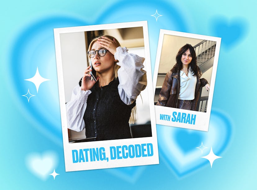 woman who is emotionally cheating on her boyfriend; advice columnist Sarah Ellis