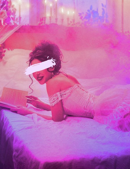 a woman reading a spicy BookTok novel filled with castlecore sex