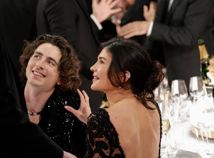 Timothee Chalamet and Kylie Jenner at the 81st Annual Golden Globe Awards