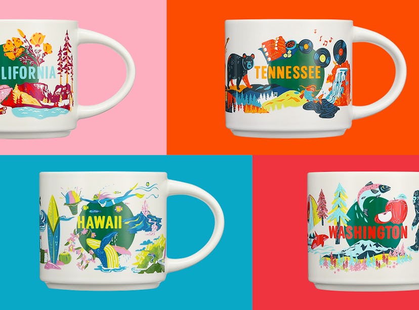 The all-new Starbucks Discovery Series collection includes mugs, cold cups, and tote bags.