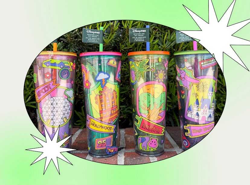 Starbucks has Disney Parks tumblers with mystery pin packs inside.
