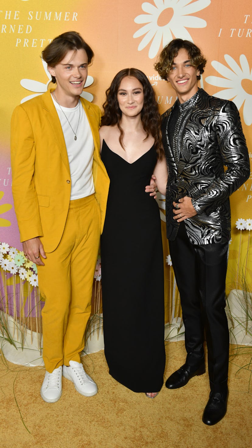 Christopher Briney,  Lola Tung and Gavin Casalegno at the New York City premiere of the Prime Video ...