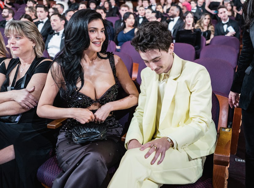 Timothée Chalamet and Kylie Jenner at the 97th Annual Oscars