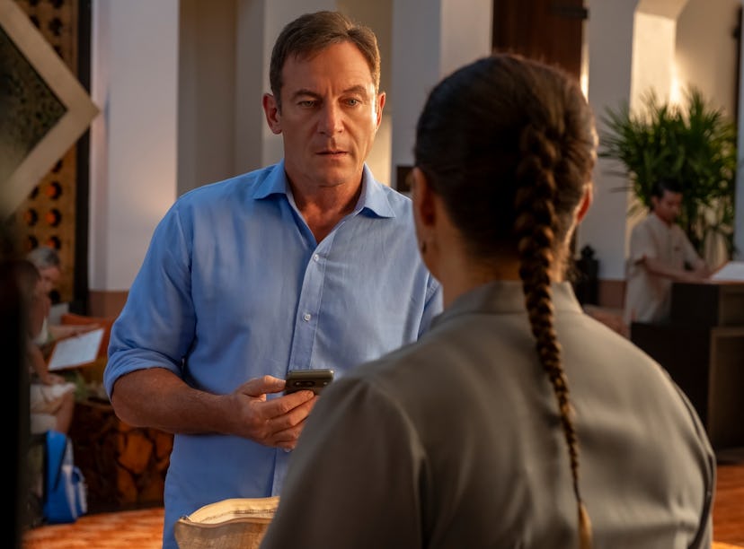 Jason Isaacs spoke about the 'White Lotus' cast drama rumors, as fans suspect tension between Aimee ...