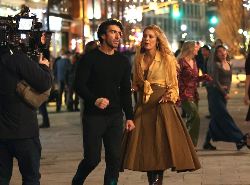 Justin Baldoni spoke about working with Blake Lively on 'It Ends with Us' as fans suspect they had o...