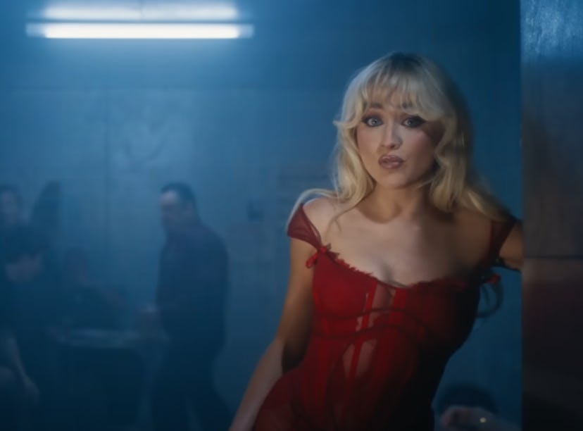 Sabrina Carpenter in her "Please Please Please" music video