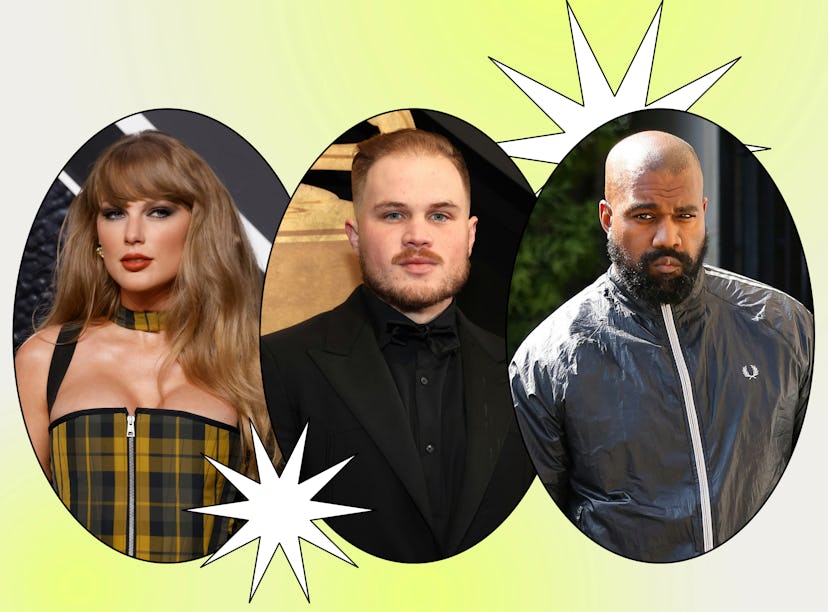 Taylor Swift, Zach Bryan, and Kanye West