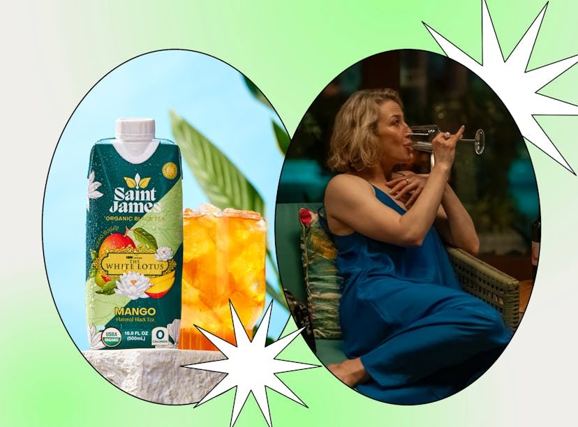 I tried Saint James' 'White Lotus' mango tea mocktail.