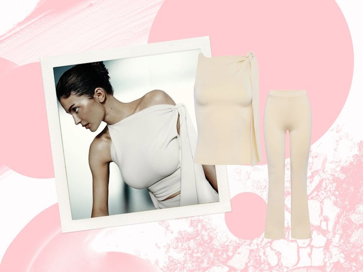 Kylie Jenner wears her Khy Sueded Stretch pieces. 