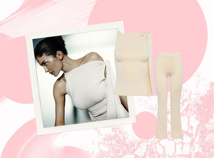 Kylie Jenner wears her Khy Sueded Stretch pieces.